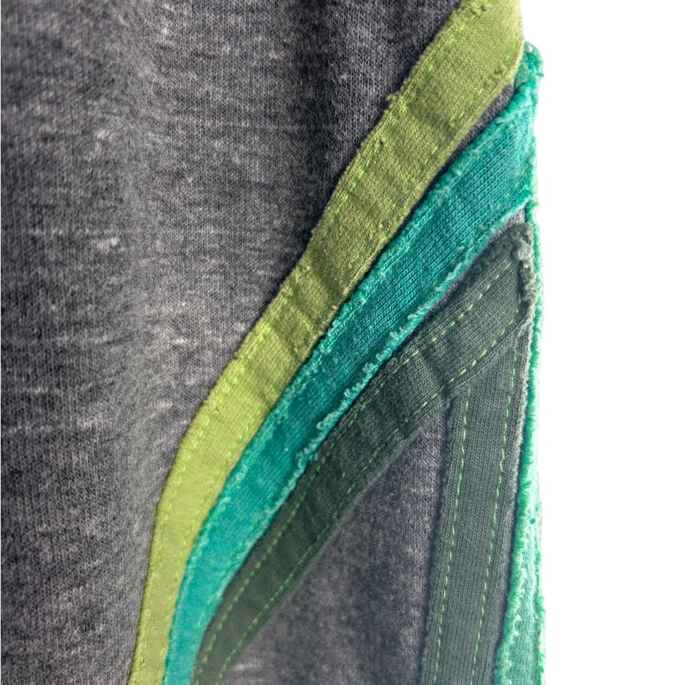 *SOLD* AVIATOR NATION Rare Sweatpants- Heather Grey/ Green Stripes Size Small - Picture 4 of 9